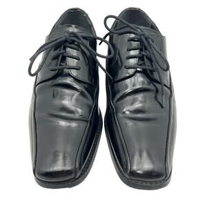 Giorgio Venturi 6214 Black Leather Upper Square Toe Derby Mens 6.5 Dress Shoes*